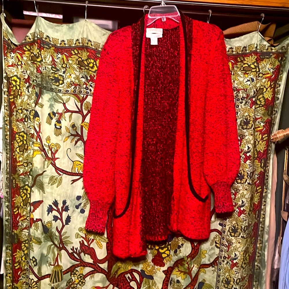 Side Effects Boucle Knit Open Cardigan